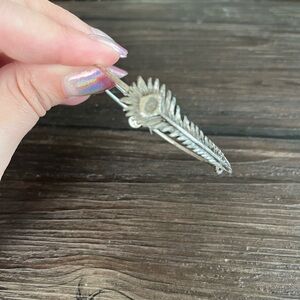 Alex and Ani Vintage Silver peacock feather bracelet